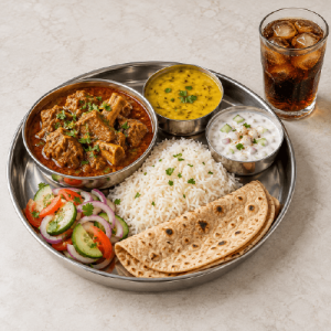 Mutton Thali with Drink 印度羊肉塔哩套餐
